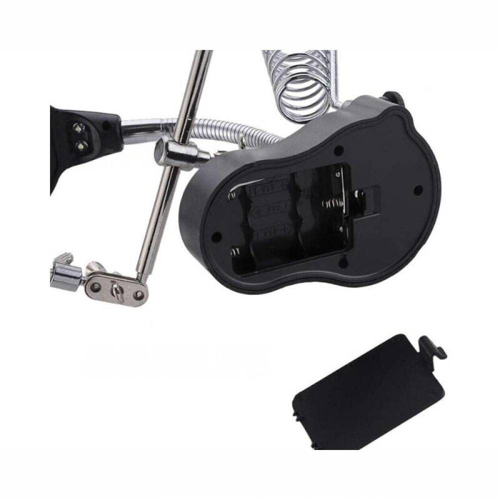 Lupa de masa cu clesti si suport pentru letcon, iluminare Led, Third Hand 63380 Carmotion