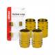 Ornament capacele valva hexagonale, 16mm, aurii, set 4 bucati, 03633 Amio