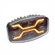 Proiector auto faza lunga 245x159, LED, 3 functii, cu pozitie alba si functie stroboscopica galbena, 12-24V, X Spider, L3436 TruckLed