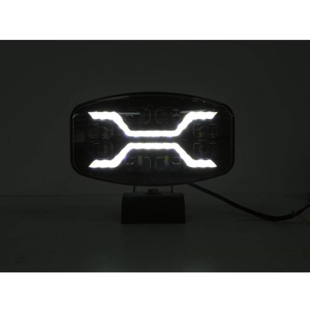 Proiector auto faza lunga 245x159, LED, 3 functii, cu pozitie alba si functie stroboscopica galbena, 12-24V, X Spider, L3436 TruckLed