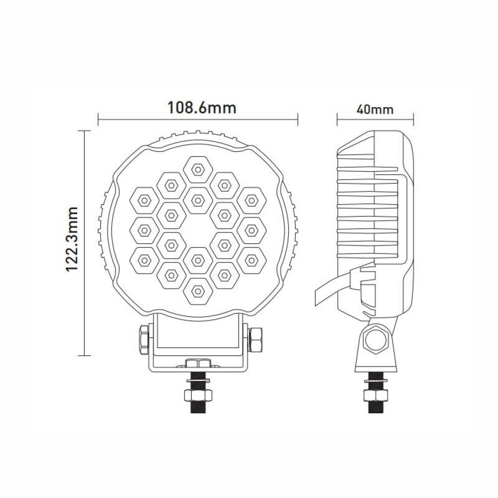 Proiector lucru auto fi109, LED, 12-24V, 27W, 2622lm, flood L0189 TruckLed 