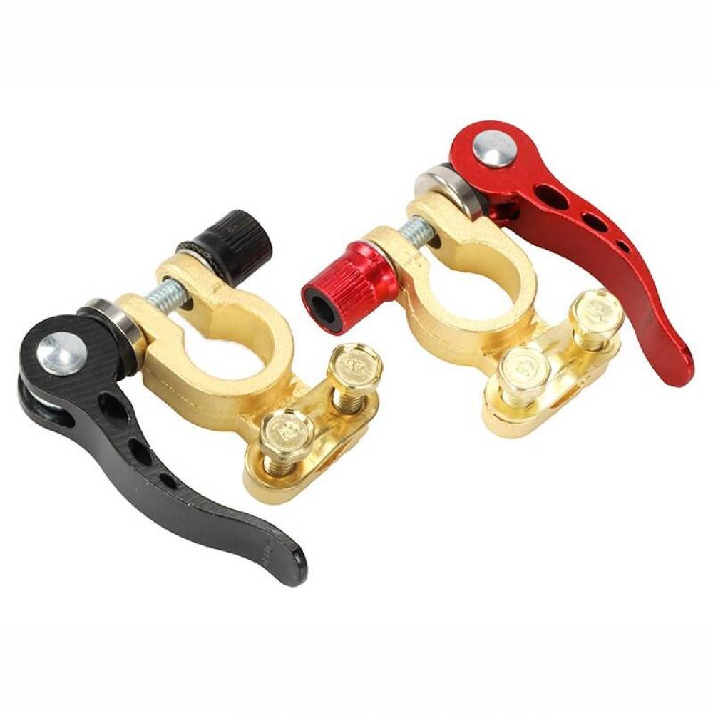 Set 2 borne acumulator cupru 12-24V, fixare-decuplare rapida, 500A, cu cheie fixa, 83021 Carmotion