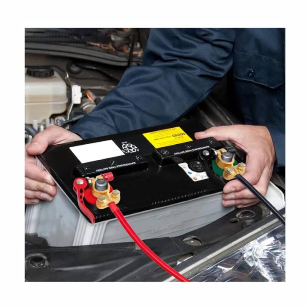 Set 2 borne acumulator cupru 12-24V, fixare-decuplare rapida, 500A, cu cheie fixa, 83021 Carmotion