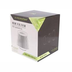 Filtru aer sport, rosu-carbon, 3 adaptori, h15cm, 83151 Carmotion