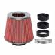 Filtru aer sport, rosu-carbon, 3 adaptori, h15cm, 83151 Carmotion