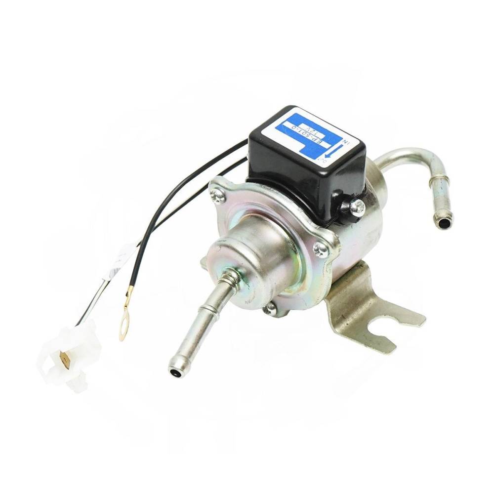 Pompa alimentare combustibil universala, electrica, cu filtru incorporat, 12V, L=145mm, fi 6mm, pentru motorina, benzina, OEM YK-3106, EP-501-0, SR73