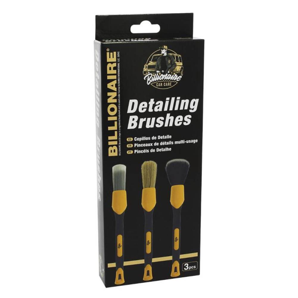 Set 3 pensule detailing, interior-exterior, cu adaptor cu cot, BLN0520 Billionaire