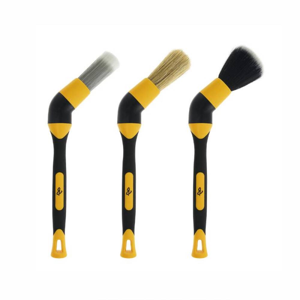 Set 3 pensule detailing, interior-exterior, cu adaptor cu cot, BLN0520 Billionaire