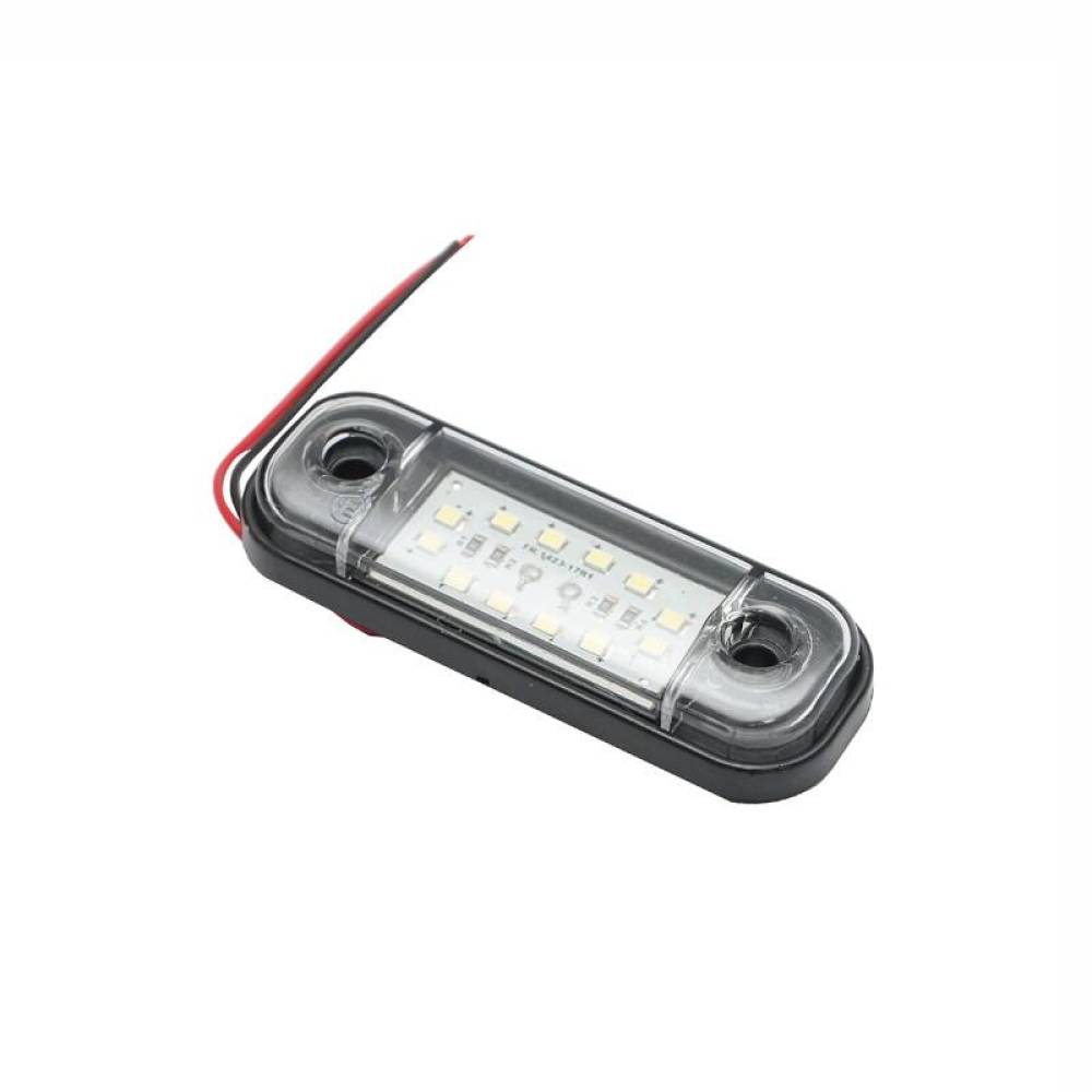 Lampa gabarit 84x24, 12 LED-uri, 12-24V, alba, Formplas FR-0175W, BK79007
