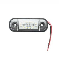 Lampa gabarit 84x24, 12 LED-uri, 12-24V, alba, Formplas FR-0175W, BK79007