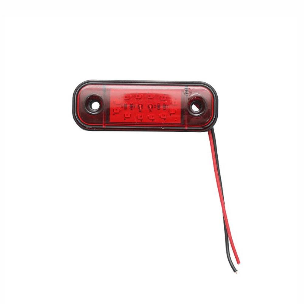 Lampa gabarit 84x24, 12 LED-uri, 12-24V, rosie, Formplas FR-0175W, BK79006