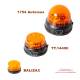 Girofar wireless 12V-24V, h148, cu Led, 3 functii, cu acumulator, reincarcabil 12-24V si 220V, prindere cu magnet, TT.14540