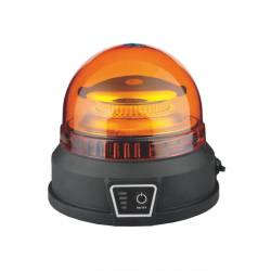 Girofar wireless 12V-24V, h148, cu Led, 3 functii, cu acumulator, reincarcabil 12-24V si 220V, prindere cu magnet, TT.14540