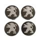 Set 4 capace pentru jante aliaj, 60mm, emblema Peugeot
