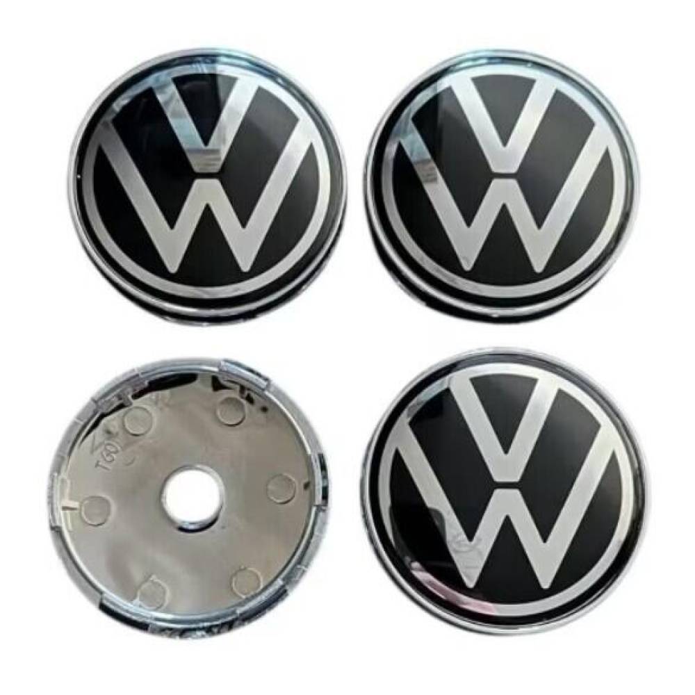 Set 4 capace pentru jante aliaj, 60mm, emblema Volkswagen