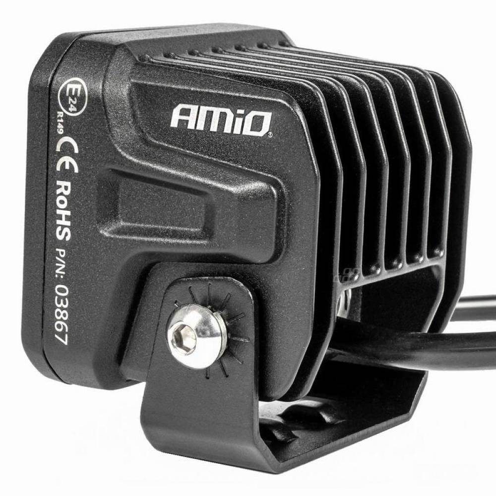 Proiector lucru 82x78, LED, 10-30V, 18W, 1800lm, cu pozitie DRL alba, spot, Pro Series 03867 Amio
