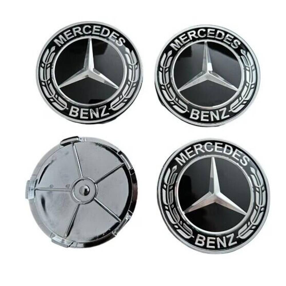 Set 4 capace pentru jante aliaj, 68mm, emblema Mercedes