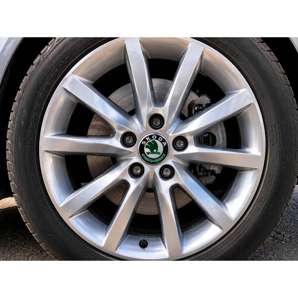 Set 4 capace pentru jante aliaj, 68mm, emblema Skoda