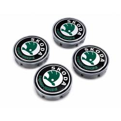 Set 4 capace pentru jante aliaj, 68mm, emblema Skoda