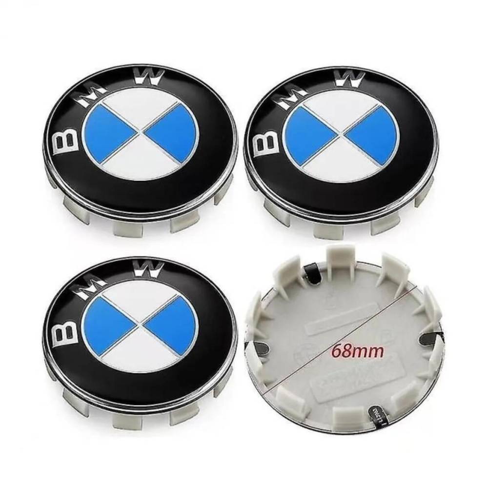 Set 4 capace pentru jante aliaj, 68mm, emblema BMW