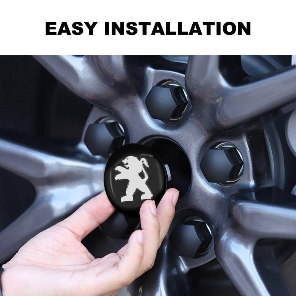 Set 4 capace pentru jante aliaj, 68mm, emblema Peugeot