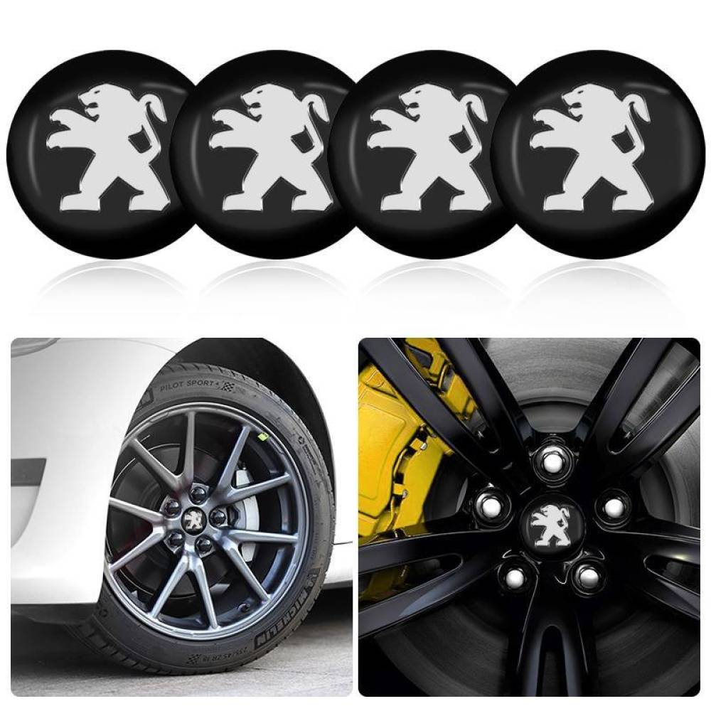 Set 4 capace pentru jante aliaj, 68mm, emblema Peugeot