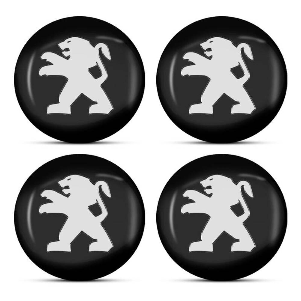 Set 4 capace pentru jante aliaj, 68mm, emblema Peugeot