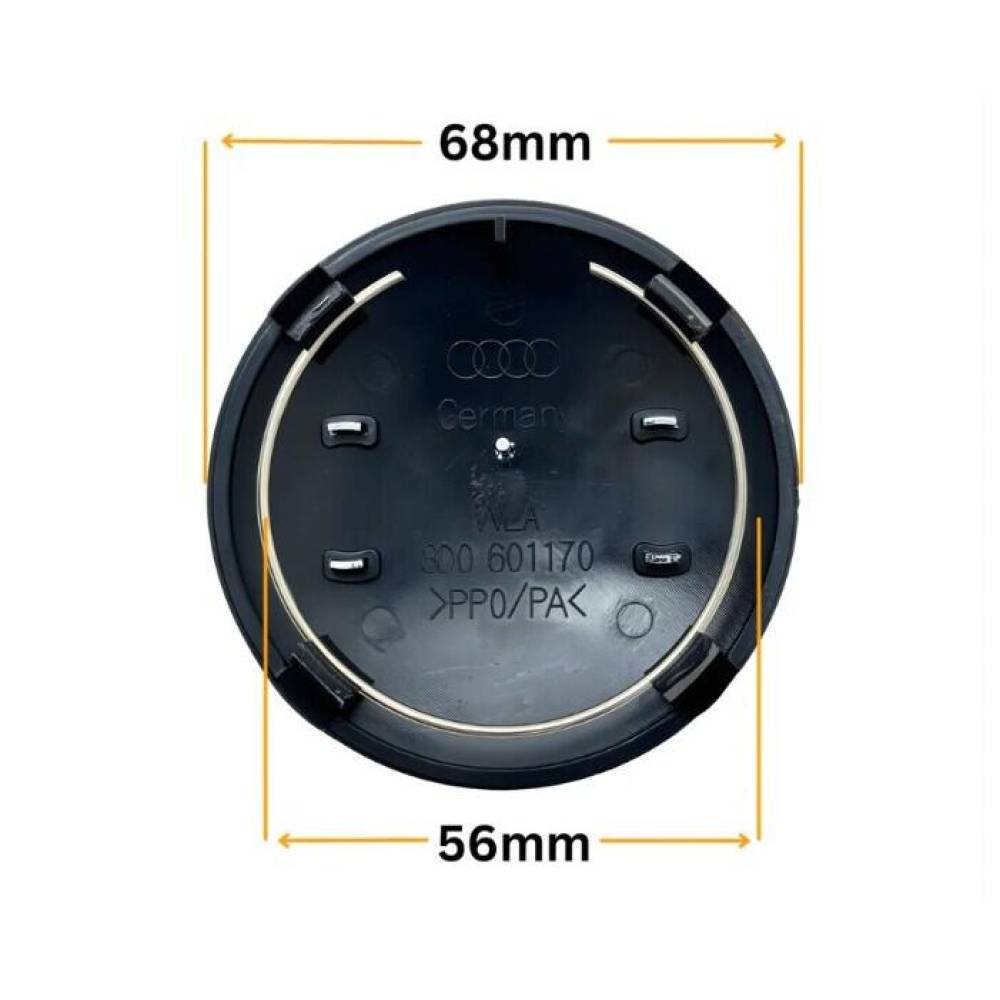 Set 4 capace pentru jante aliaj, 68mm, emblema Audi