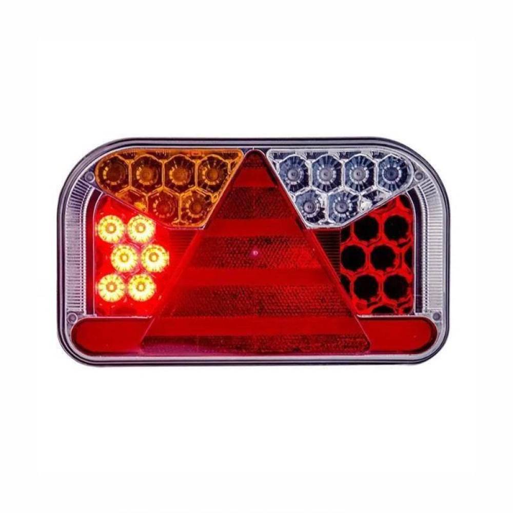 Lampa spate 240x140, LED, 5 functii, cu iluminare numar, cu mufa 5 pini, stanga, FT-170 L TB SPK Bajonet Fristom