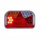 Lampa spate 240x140, LED, 5 functii, cu iluminare numar, cu mufa 5 pini, stanga, FT-170 L TB SPK Bajonet Fristom