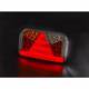 Lampa spate 240x140, LED, 5 functii, cu iluminare numar, cu mufa 5 pini, stanga, FT-170 L TB SPK Bajonet Fristom
