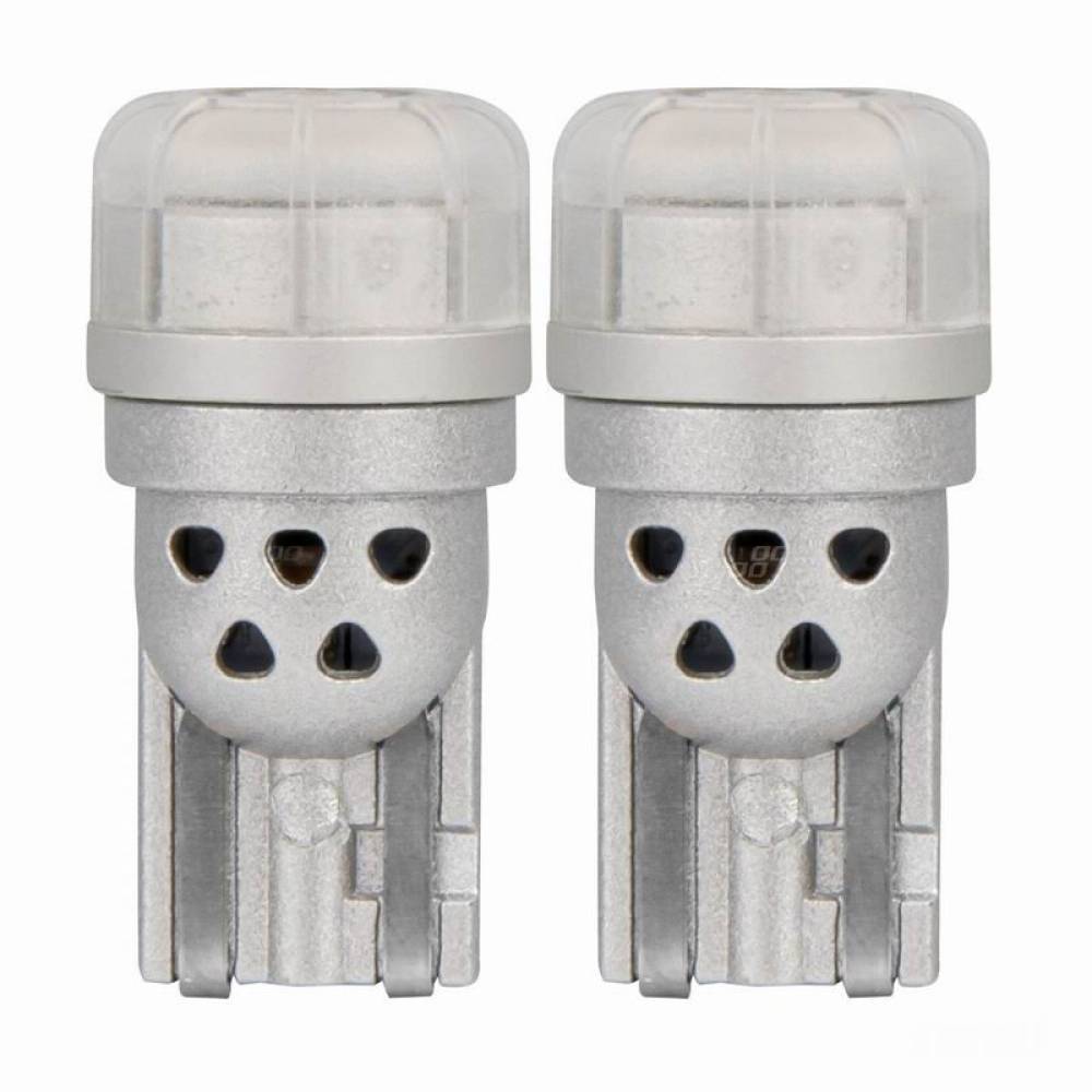 Set 2 becuri aluminiu T10, 3 LED-uri SMD3020, 12-24V, W5W, alb, 360° Pure Light Series, 03725 Amio 