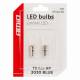 Set 2 becuri T5, 1 LED, SMD3030 12V 0.5W, W1W, albastru, High Power, 03728 Amio
