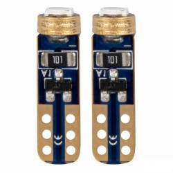 Set 2 becuri T5, 1 LED, SMD3030 12V 0.5W, W1W, albastru, High Power, 03728 Amio