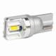 Set 2 becuri aluminiu T10, 2 LED-uri SMD1860, 12-24V, W5W, alb 03719 Amio 