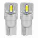 Set 2 becuri aluminiu T10, 2 LED-uri SMD1860, 12-24V, W5W, alb 03719 Amio 