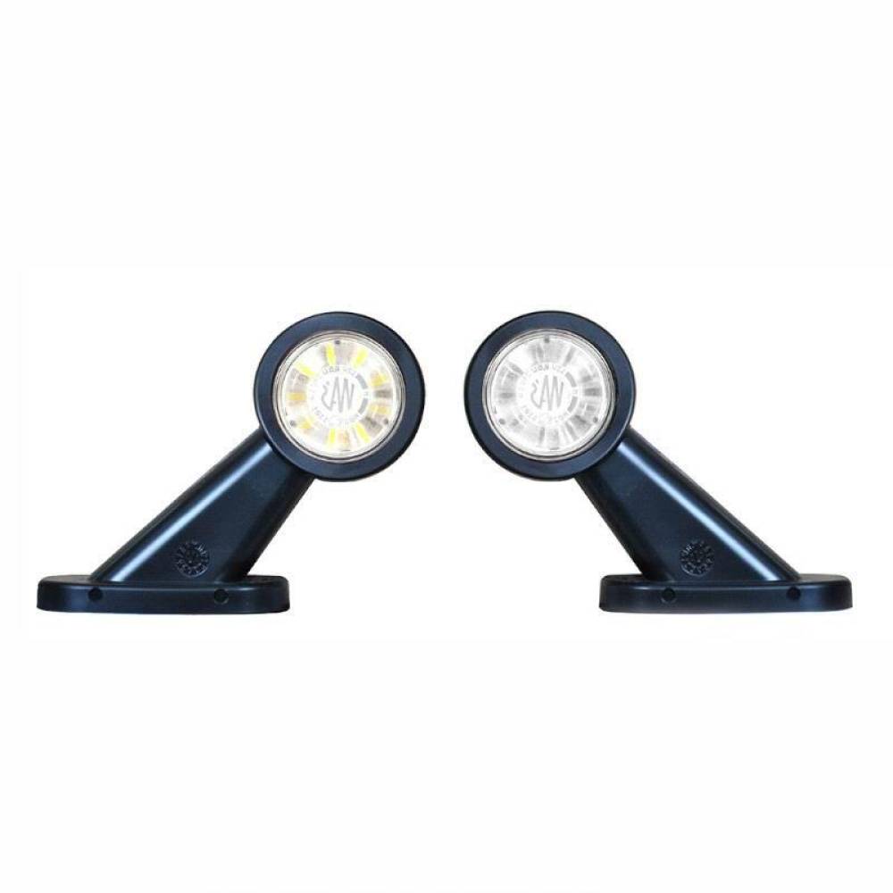 Lampa gabarit brat 108mm, oblic 45°, LED, 12-24V, lentile incolore, dreapta W21.7W 501P Was 