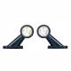 Lampa gabarit brat 108mm, oblic 45°, LED, 12-24V, lentile incolore, dreapta W21.7W 501P Was 