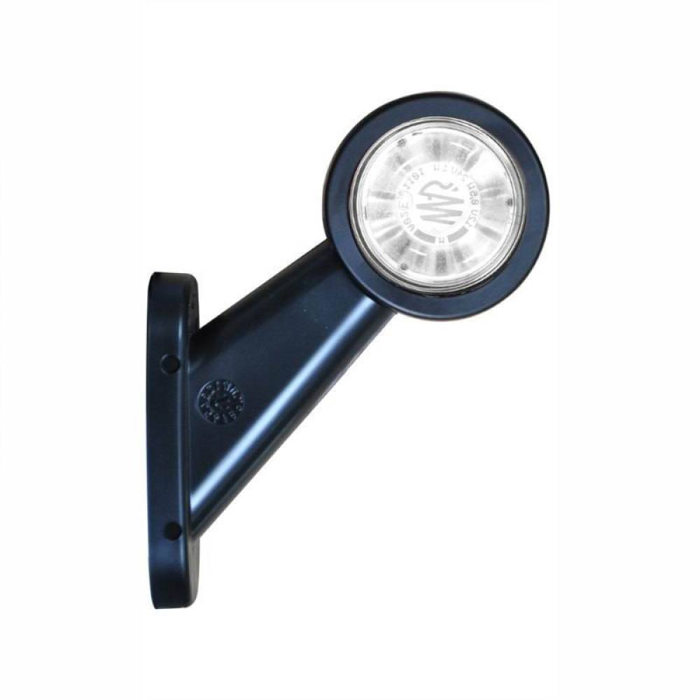 Lampa gabarit brat 108mm, oblic 45°, LED, 12-24V, lentile incolore, dreapta W21.7W 501P Was 