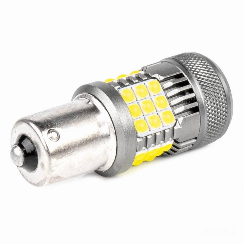 Set 2 becuri semnalizare, 36 LED-uri SMD3030, 12-24V, 1156 BA15S P21W, R10W, R5W,cu ventilator, Canbus, alb, Pro Series 03722 Amio 