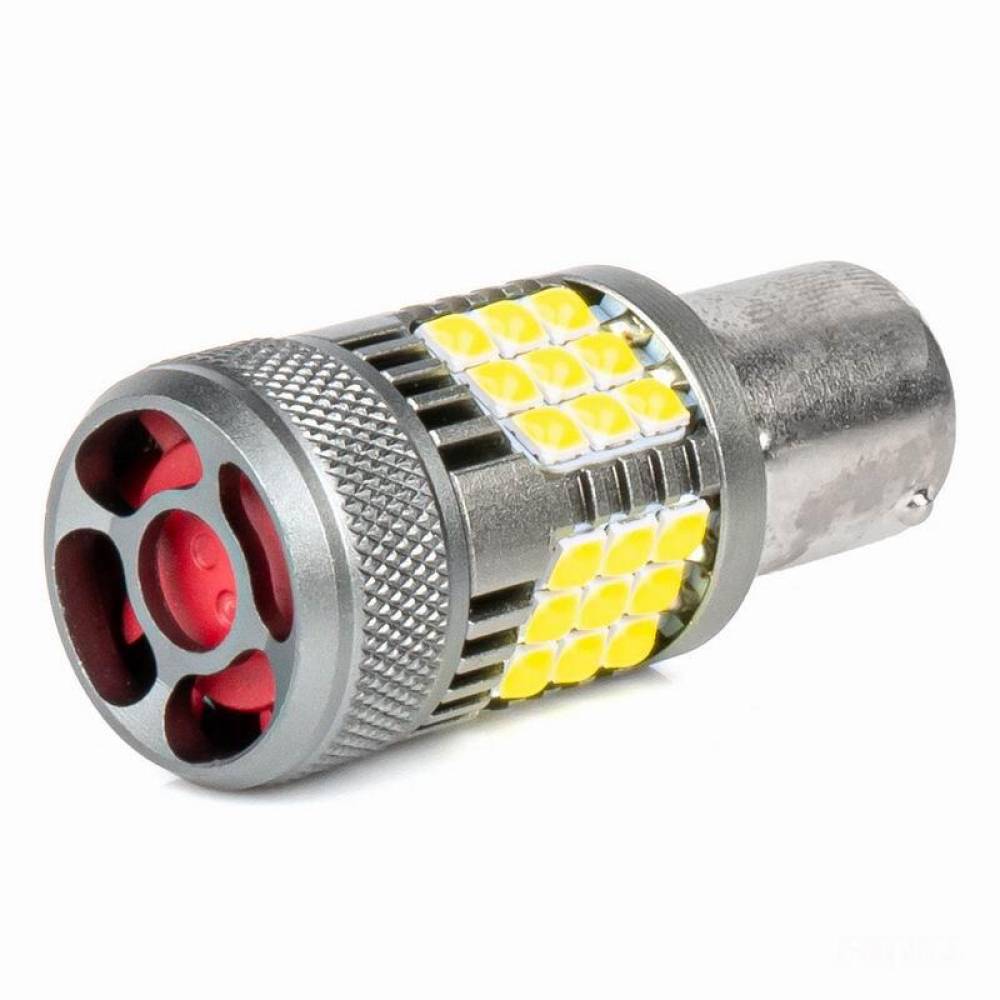 Set 2 becuri semnalizare, 36 LED-uri SMD3030, 12-24V, 1156 BA15S P21W, R10W, R5W,cu ventilator, Canbus, alb, Pro Series 03722 Amio 