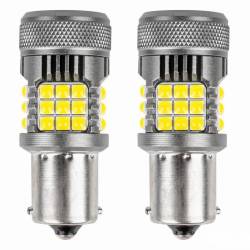 Set 2 becuri semnalizare, 36 LED-uri SMD3030, 12-24V, 1156 BA15S P21W, R10W, R5W,cu ventilator, Canbus, alb, Pro Series 03722 Amio 