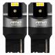 Set 2 becuri semnalizare T20, 4 LED-uri SMD3030, 12-24V, WY21W CANBUS, 7440 galben, Pro Series, 03590 Amio