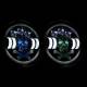 Far universal LED, fi17.8cm, 9-36V, 60W, 5500lm, cu faza lunga, scurta, pozitie alba DRL, semnalizare si modul intermitent RGB craniu, pentru Jeep si moto, Pirate Skull 03695 Amio