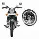 Far universal LED, fi17.8cm, 9-36V, 60W, 5500lm, cu faza lunga, scurta, pozitie alba DRL, semnalizare si modul intermitent RGB craniu, pentru Jeep si moto, Pirate Skull 03695 Amio