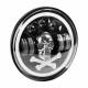 Far universal LED, fi17.8cm, 9-36V, 60W, 5500lm, cu faza lunga, scurta, pozitie alba DRL, semnalizare si modul intermitent RGB craniu, pentru Jeep si moto, Pirate Skull 03695 Amio