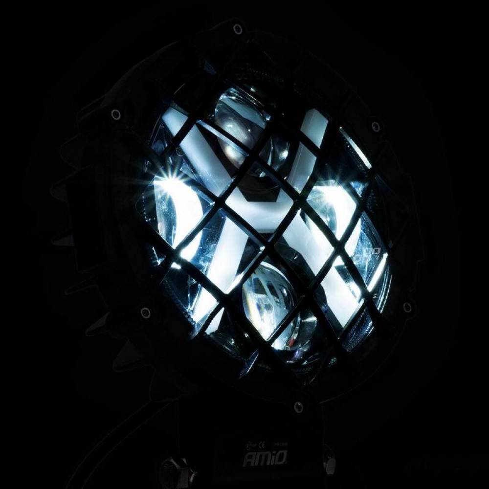 Proiector fi172, LED, 9-36V, 50W, 5500lm, cu faza lunga, faza scurta, pozitie alba DRL NEON, semnalizare, X Type, 03698 Amio 