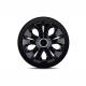 Set 4 capace roti 15inch, Top, negru cu inel cromat, Jestic