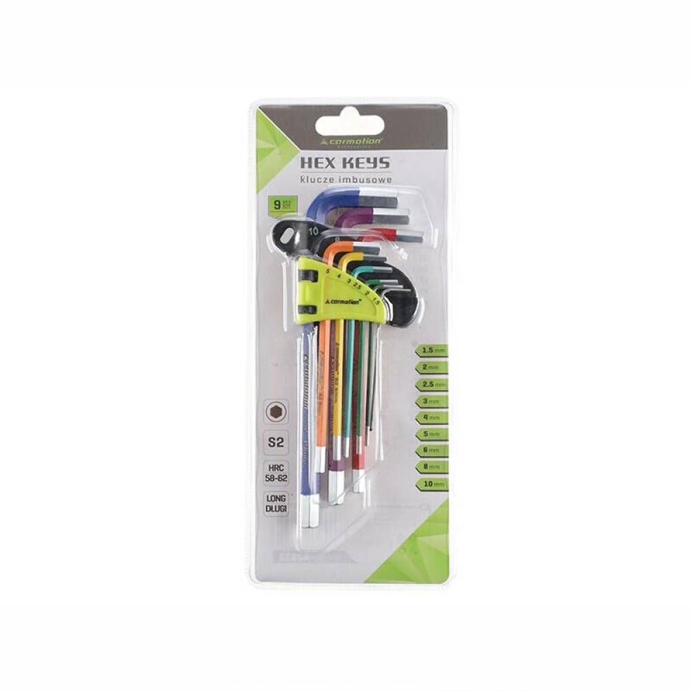 Set 9 chei imbus Hexagonale, 1.5-10mm, 230mm, multicolor, 63832 Carmotion
