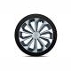 Set 4 capace roti 14inch, Fame II cu inel, grafit cu argintiu, Jestic